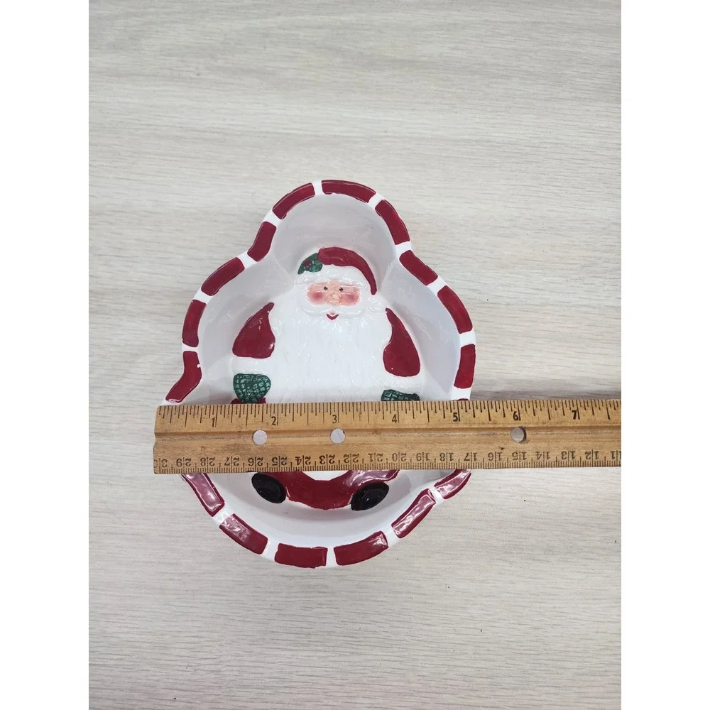 St. Nicholas Square 1998 Santa Claus Christmas Candy‎ Nut Trinket Jewerly Dish